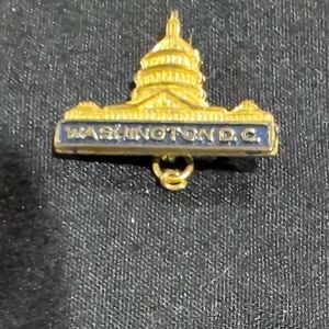 Vintage Washington D.C. Gold and Blue Pin